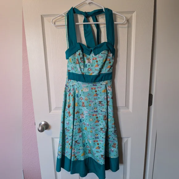 Disneyland Park Icons Teal Dress by Disney's The Dress Shop XS Dresses